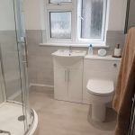 White bathroom suite