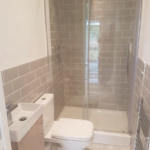 Grey and white bathroom